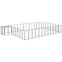 Voljeras šunims, juodos spalvos, 30,25 m², plienas