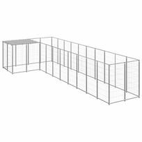 Voljeras šunims, sidabrinės spalvos, 7,26m², plienas