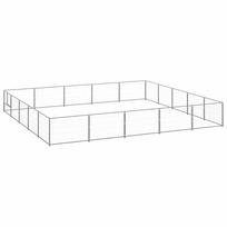 Voljeras šunims, sidabrinės spalvos, 25m², plienas