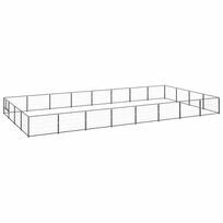 Voljeras šunims, juodos spalvos, 32m², plienas