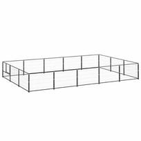 Voljeras šunims, juodos spalvos, 15m², plienas