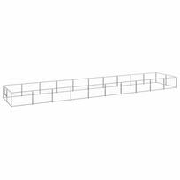 Voljeras šunims, sidabrinės spalvos, 20m², plienas