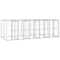 Lauko voljeras šunims, galvanizuotas plienas, 12,1m²