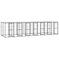 Lauko voljeras šunims su stogu, plienas, 16,94m²
