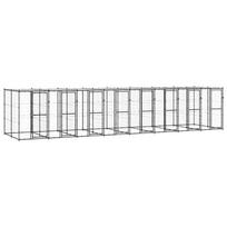 Lauko voljeras šunims su stogu, plienas, 19,36m²