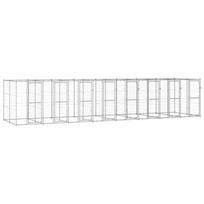 Lauko voljeras šunims, galvanizuotas plienas, 19,36m²