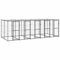 Lauko voljeras šunims su stogu, plienas, 12,1m²