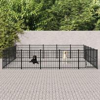 Lauko voljeras &scaron;unims, plienas, 23,52m&sup2;