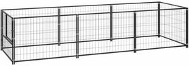 Voljeras šunims, juodos spalvos, 3m², plienas