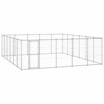 Lauko voljeras šunims, galvanizuotas plienas, 36,3m²