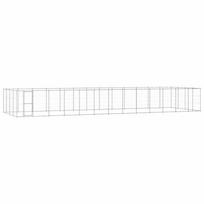 Lauko voljeras šunims, galvanizuotas plienas, 53,24m²