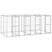 Lauko voljeras šunims, galvanizuotas plienas, 9,68m²