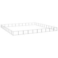 Voljeras šunims, sidabrinės spalvos, 100m², plienas