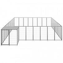 suns buda - Voljeras šunims, juodos spalvos, 25,41 m², plienas - 2 nuotrauka