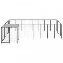 suns buda - Voljeras šunims, juodos spalvos, 10,89 m², plienas - 2 nuotrauka