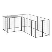 voljerai voljeras pigu lt - Voljeras šunims, juodos spalvos, 4,84 m², plienas - 1 nuotrauka