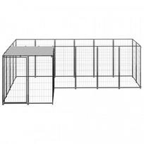 voljerai voljeras pigu lt - Voljeras šunims, juodos spalvos, 4,84 m², plienas - 2 nuotrauka