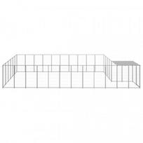 voljeras sunims - Voljeras šunims, sidabrinės spalvos, 19,36 m², plienas - 3 nuotrauka