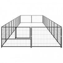 suns buda - Voljeras šunims, juodos spalvos, 20m², plienas - 3 nuotrauka