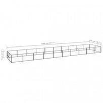 suns buda - Voljeras šunims, juodos spalvos, 20m², plienas - 6 nuotrauka