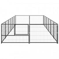 voljerai voljeras pigu lt - Voljeras šunims, juodos spalvos, 12m², plienas - 3 nuotrauka