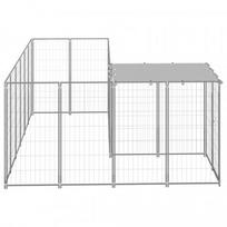 voljerai voljeras pigu lt - Voljeras šunims, sidabrinės spalvos, 4,84 m², plienas - 3 nuotrauka