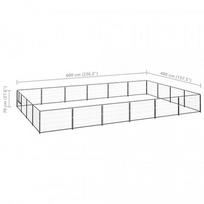 voljeras sunims - Voljeras šunims, juodos spalvos, 24m², plienas - 6 nuotrauka