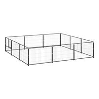Voljeras šunims, juodos spalvos, 9m², plienas