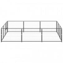 voljeras - Voljeras šunims, juodos spalvos, 9m², plienas - 2 nuotrauka