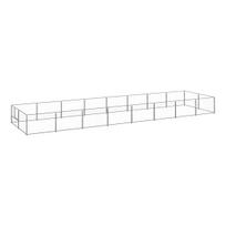 suns buda - Voljeras šunims, sidabrinės spalvos, 16m², plienas - 1 nuotrauka