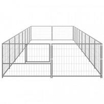 suns buda - Voljeras šunims, sidabrinės spalvos, 16m², plienas - 3 nuotrauka