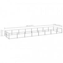 suns buda - Voljeras šunims, sidabrinės spalvos, 16m², plienas - 6 nuotrauka