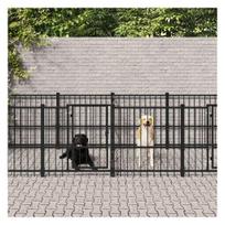 suns buda - Lauko voljeras &scaron;unims, plienas, 18,77m&sup2; - 1 nuotrauka