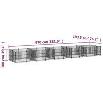 suns buda - Lauko voljeras &scaron;unims, plienas, 18,77m&sup2; - 6 nuotrauka