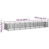 suns buda - Lauko voljeras &scaron;unims, plienas, 15,02m&sup2; - 6 nuotrauka
