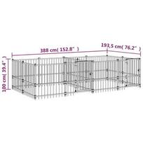 suns buda - Lauko voljeras &scaron;unims, plienas, 7,51m&sup2; - 6 nuotrauka
