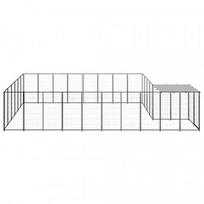 suns buda - Voljeras šunims, juodos spalvos, 15,73 m², plienas - 3 nuotrauka