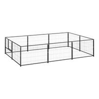 voljeras sunims - Voljeras šunims, juodos spalvos, 6m², plienas - 1 nuotrauka