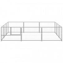 suns buda - Voljeras šunims, sidabrinės spalvos, 9m², plienas - 3 nuotrauka