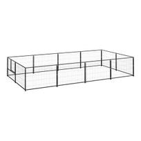voljeras sunims - Voljeras šunims, juodos spalvos, 8m², plienas - 1 nuotrauka