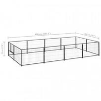 voljeras sunims - Voljeras šunims, juodos spalvos, 8m², plienas - 6 nuotrauka