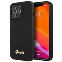 Guess "GUHCP13XLSLMGBK Hardcase Silicone Script Gold Logo iPhone 13 Pro Max"