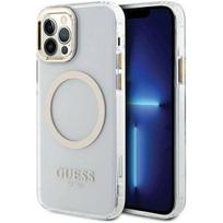 Guess "GUHMP12MHTRMD Hardcase Metal Outline Magsafe iPhone 12/ 12 Pro" Gold