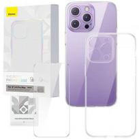 deklas apple iphone 14 - Baseus "Case and Tempered Glass Set Apple iPhone 14 Pro Max" Transparent - 1 nuotrauka