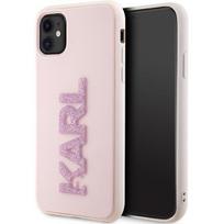 Karl Lagerfeld "3D Rubber Glitter Logo iPhone 11/ Xr" Pink
