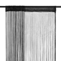 Virvelinės užuolaidos, 2vnt., 100x250cm, juodos spalvos
