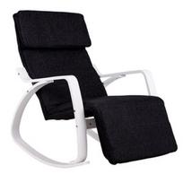 kreslas reguliuojamas - ModernHome Rocking Chair MSP1059, baltas/juodas, 70 cm x 58 cm x 97 cm - 1 nuotrauka