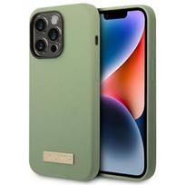apple iphone 14 silicone case - Guess "GUHMP14XSBPLA Hardcase Silicone Logo Plate MagSafe iPhone 14 Pro Max" - 1 nuotrauka