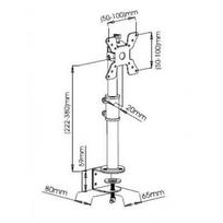 standing desk - Laikiklis Techly monitoriams LED/LCD 13''-30'' 15kg reguliuojamas aukštis, juod. - 2 nuotrauka