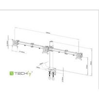 lcd stovas - Laikiklis Techly monitoriams LED/LCD 13''-24'' VESA 3x10 kg reguliuojamas - 6 nuotrauka